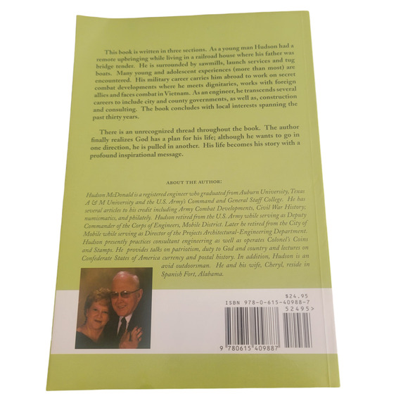 One Man's Message by Hudson McDonald, PE USA (Ret) Paperback Book Signed - Picture 2 of 9